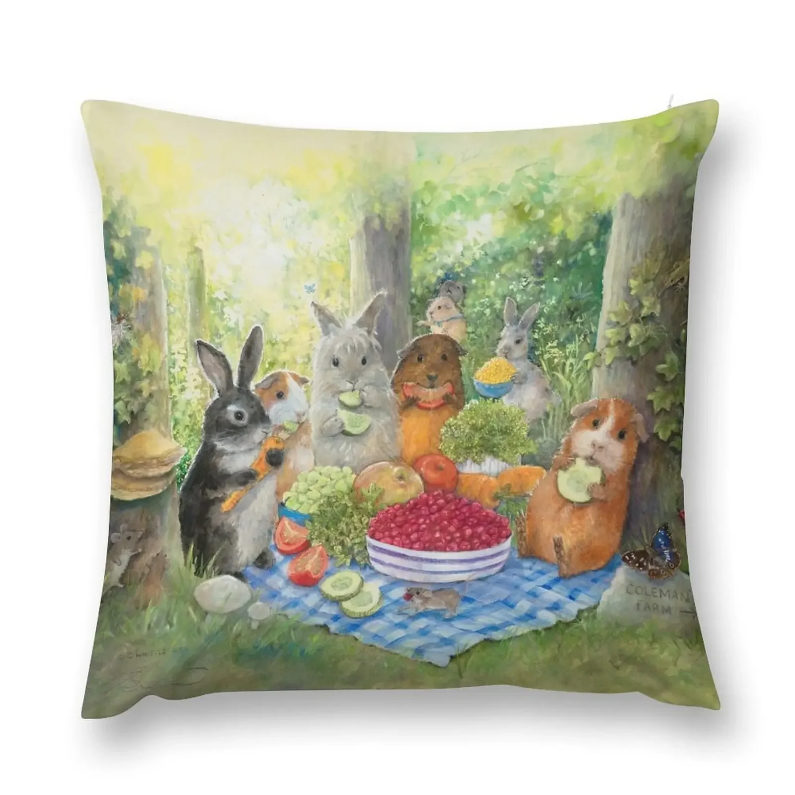 

Picnic at Coleman's Farm Throw Pillow home decor items luxury sofa pillows Cushion Cover For Sofa pillow