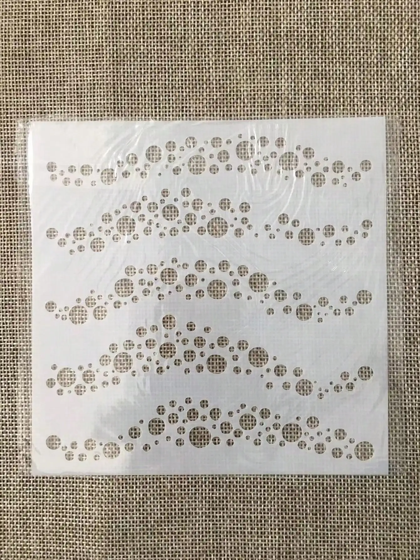 DIY 물결 모양 스텐실 벽화 장식 템플릿 이미지