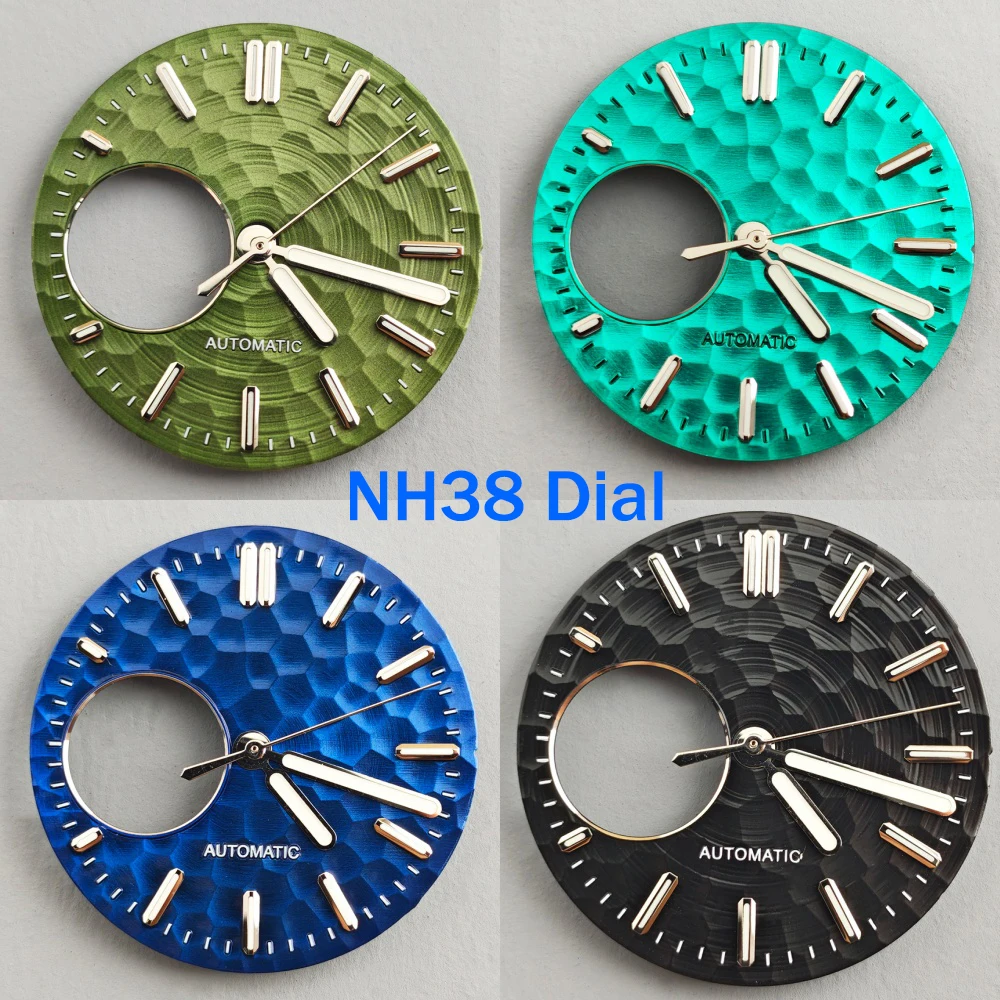 28.5mm NH38 Dial Custom Logo Green Luminous Dial Men's Watch Accessories Suitable for NH38 Movement Watch Accessories