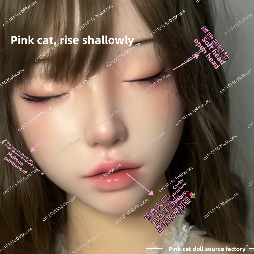 

[Pink Cat] Мягкая силиконовая голова-модель для скульптур, с закрытыми глазами, для фотосъемки и макияжа