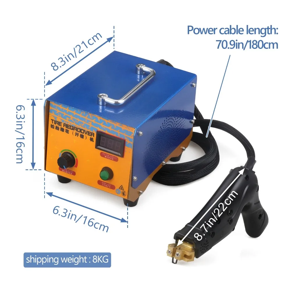 Digital Tire Regroover Car Tire Rubber Tyres Regrooving Tool Blade Iron Tire Regroover Electric Cutting Machine 1000W 110V/220V - view 2