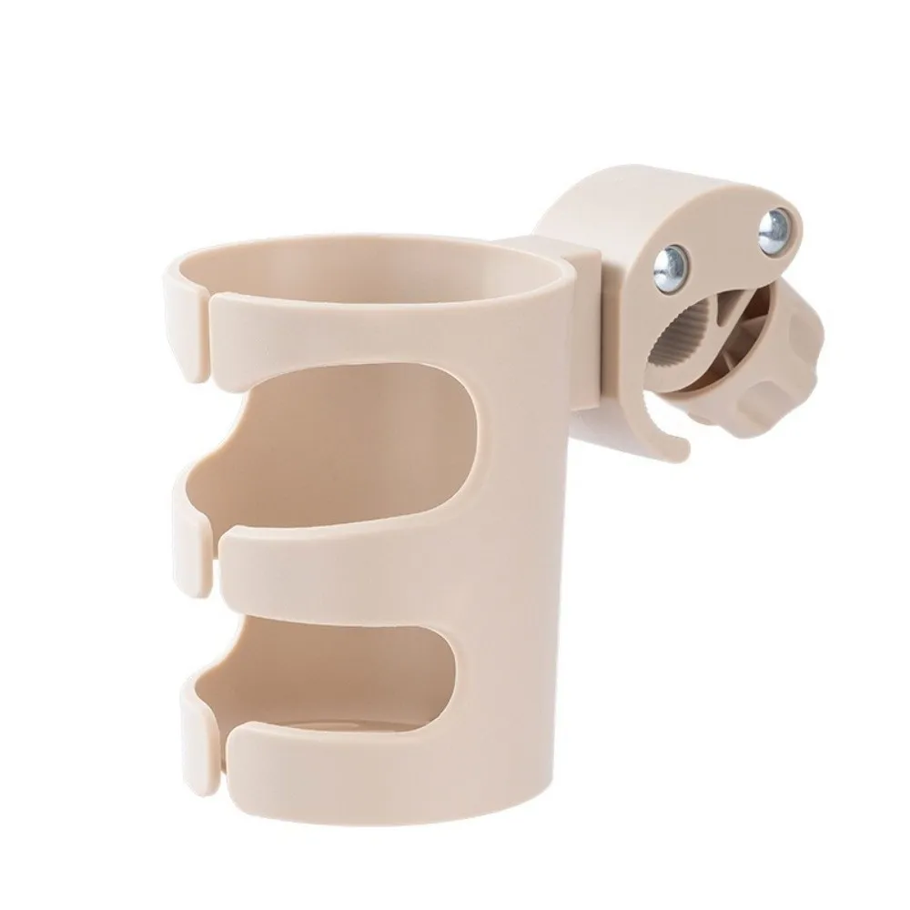 Multifunctional Strollers Cup Holder Adjustable Clamp Black Plastic Stroller Cup Holder Universal Design Armrest Mount