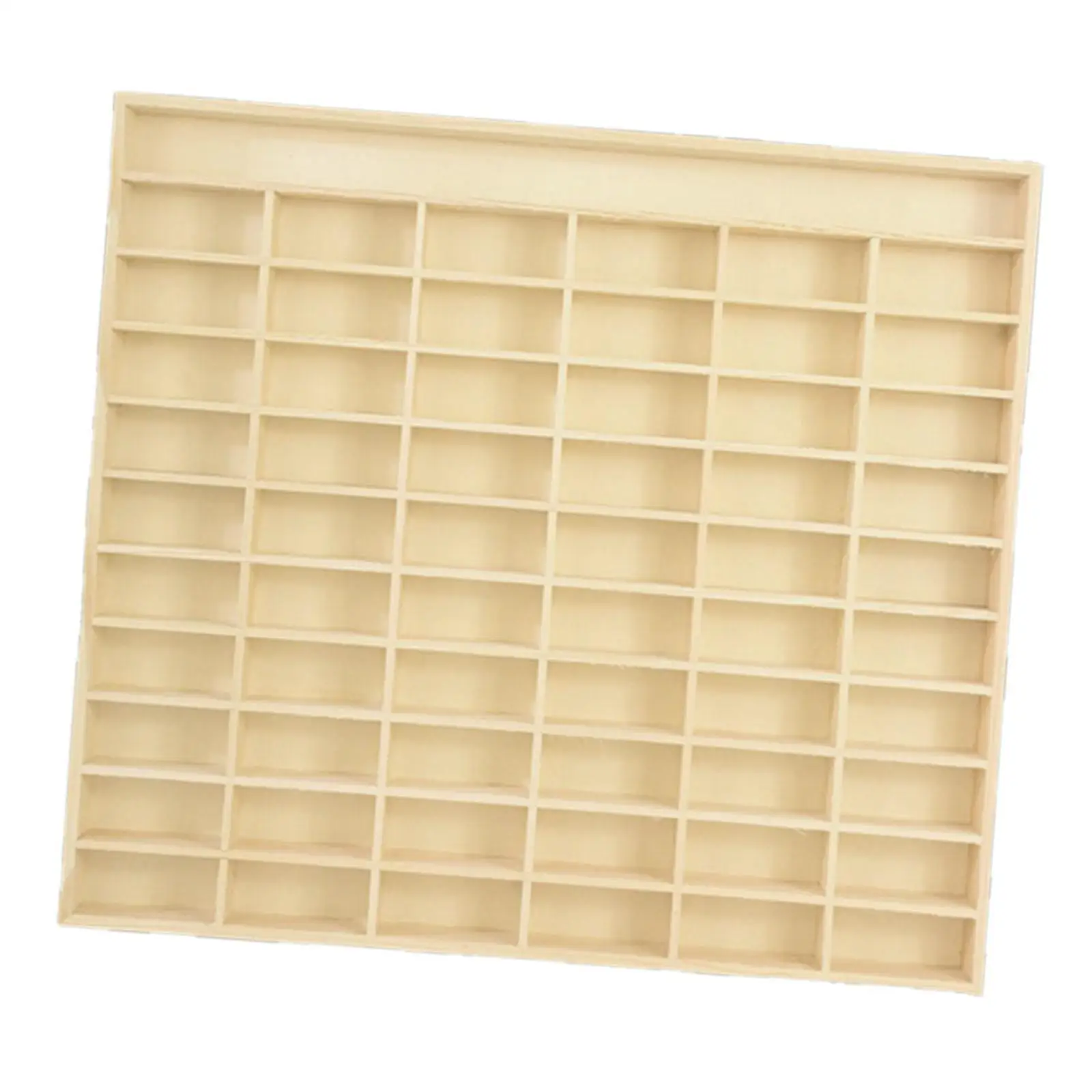 Toy Car Showcase Wall Mounted Wooden Shelf 60 Compartments for 1 64 Scale Miniature Car Display