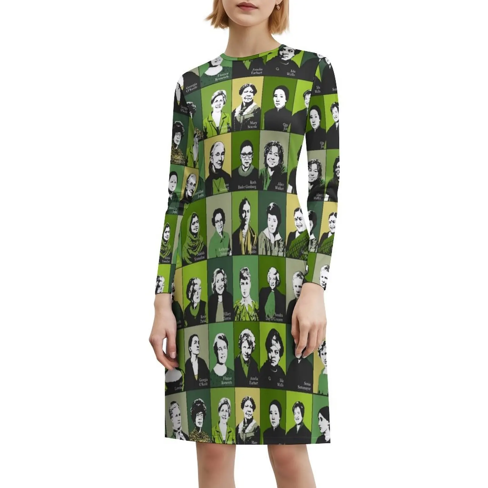 نماذج دور الرموز النسوية فستان بفتحة عنق على شكل قلب فستان حفلة صيفي أنيق للنساء نماذج الأدوار النسوية أيقونات نسوية