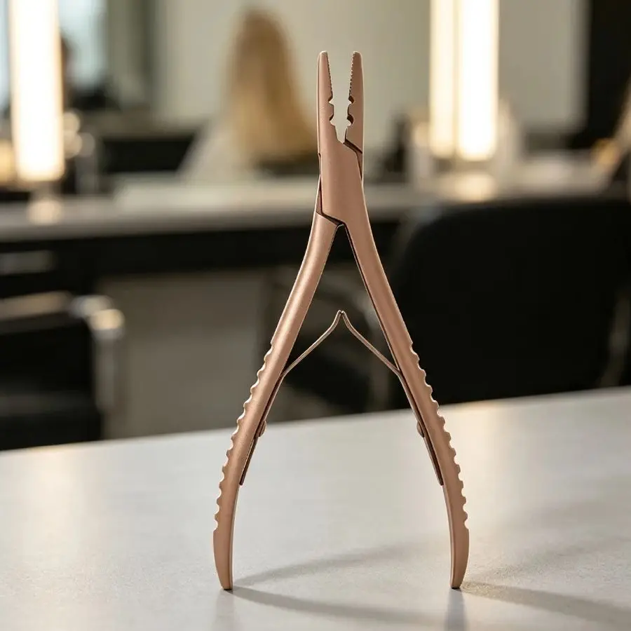 ARLANY 2-Holes Hair Extension Pliers for Sewing Weft Extensions Stainless steel Pliers Keratin Extensions Micro Beads Closer