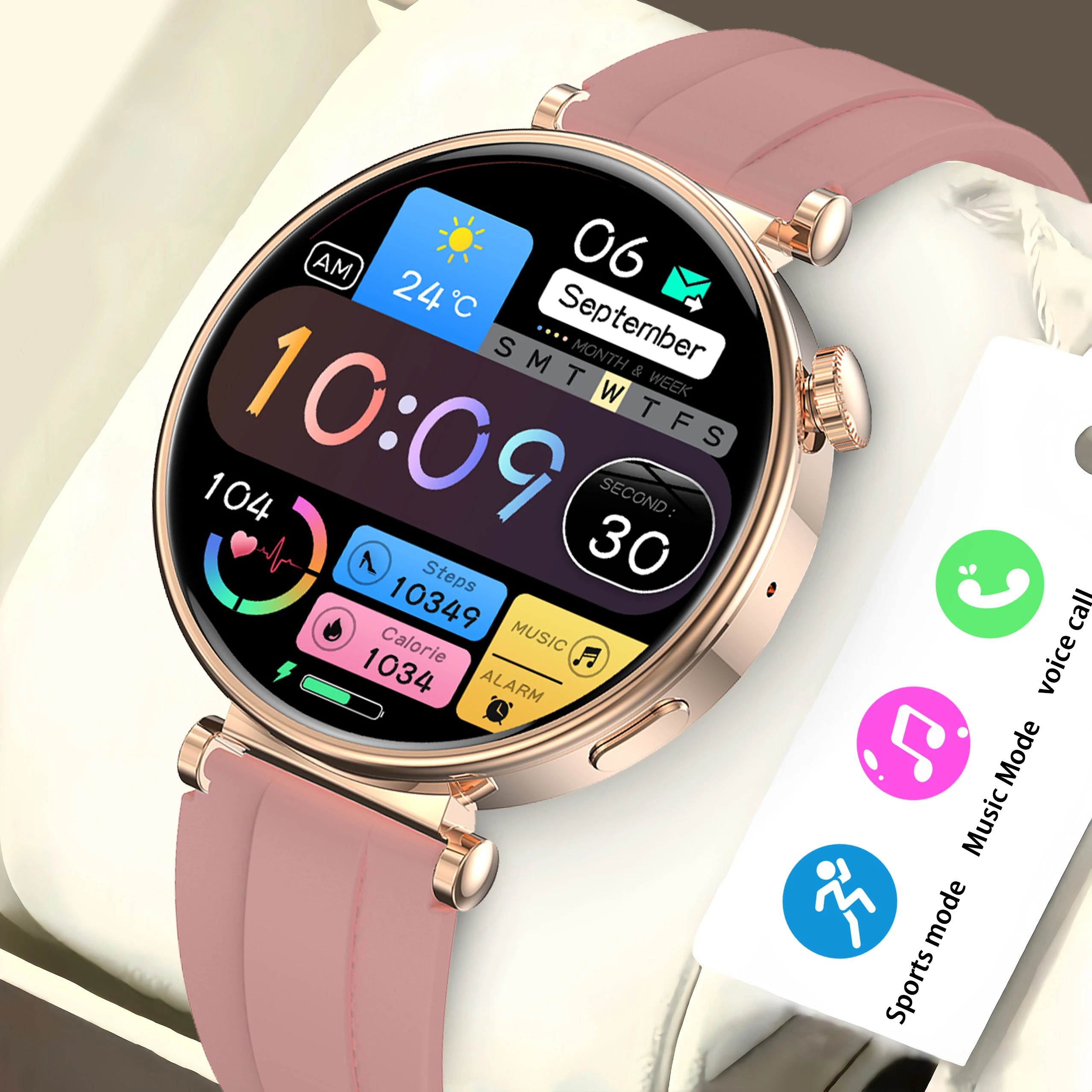 

GEJIAN 2024 New 1.32-inch AMOLED HD Screen 5.3 Bluetooth Call IP68 Waterproof Heart Rate Monitoring Men's Smart New Watch