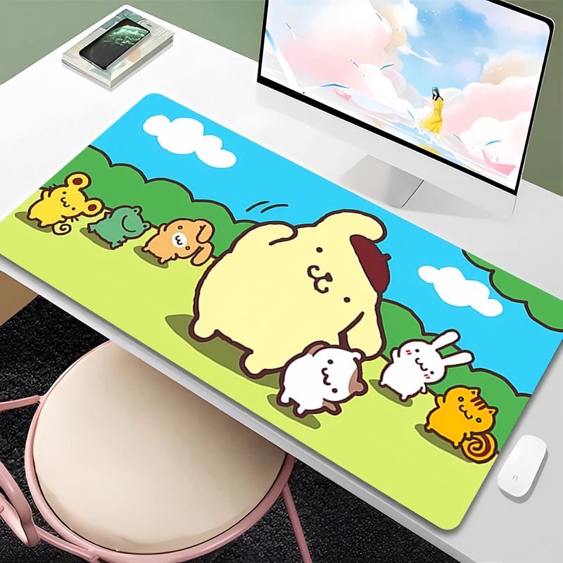 

Mouse Pad Pom Pom Purin Non-Slip Rubber Edge locking mousepads Game play mats notebook computer Sanrio Girl gift Home Decor