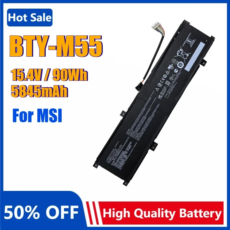 

BTY-M55 4ICP5/63/133 Laptop Battery for MSI Alpha 15 17 B5EEK B5EX A3DDK A4DEK Pulse GL66 12UGK Sword 15 A11UG B12UGSZ 925QA055H