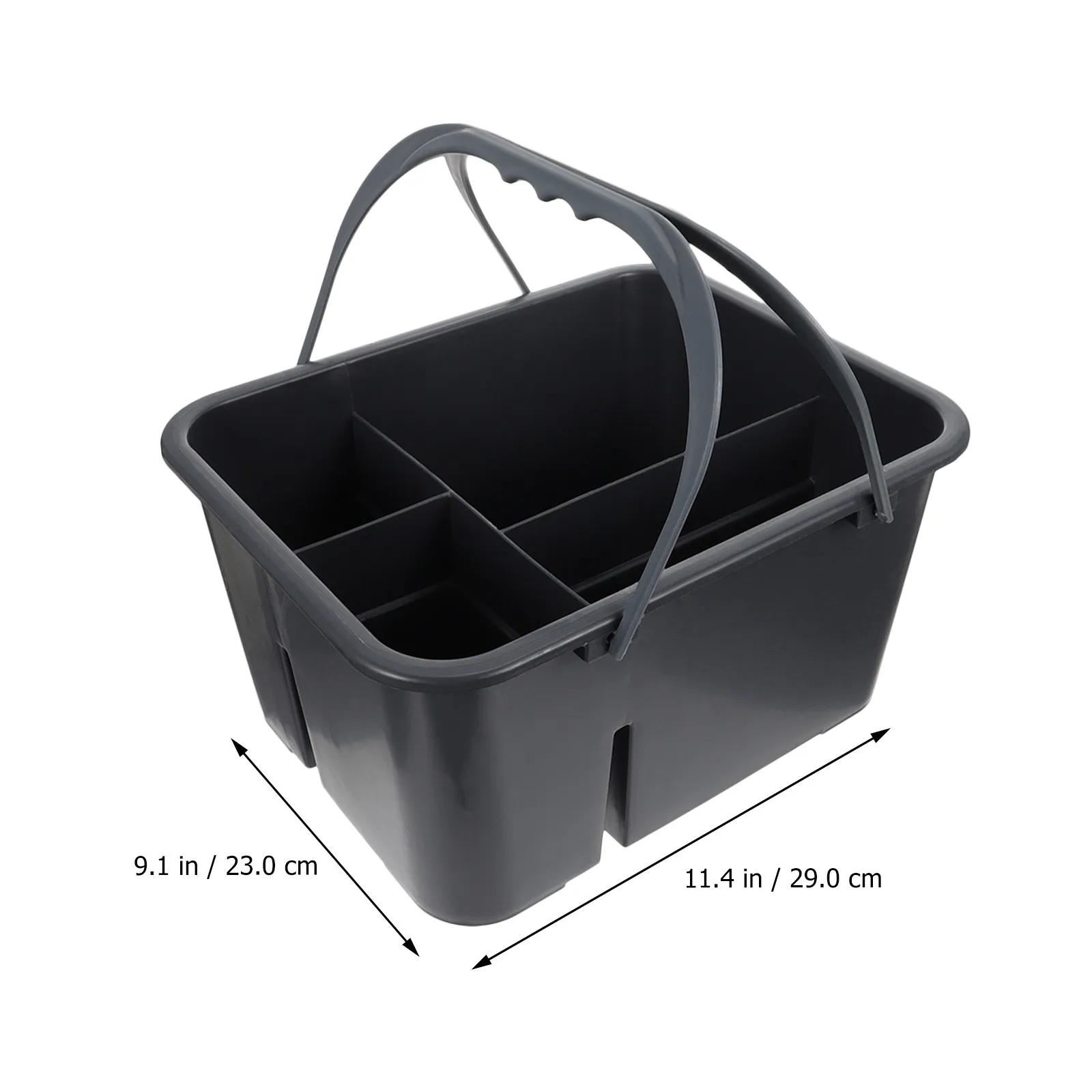 1Pcs Storage Bucket for Home Bathroom Cleaning Basket Premium Plastic Handheld 4-Compartment Basket for Toilet Supplies