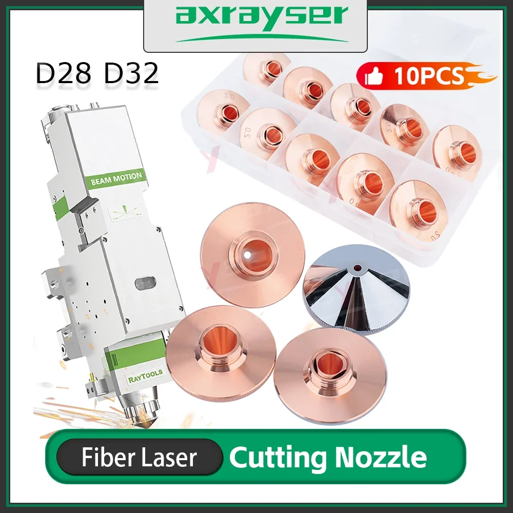 5/10 Pcs FIber Laser Cutting Nozzle Laser Nozzle D28 30 32 H11 15 for Raytools WSX Precitec Bodor HSG HANS Laser Cutting Head
