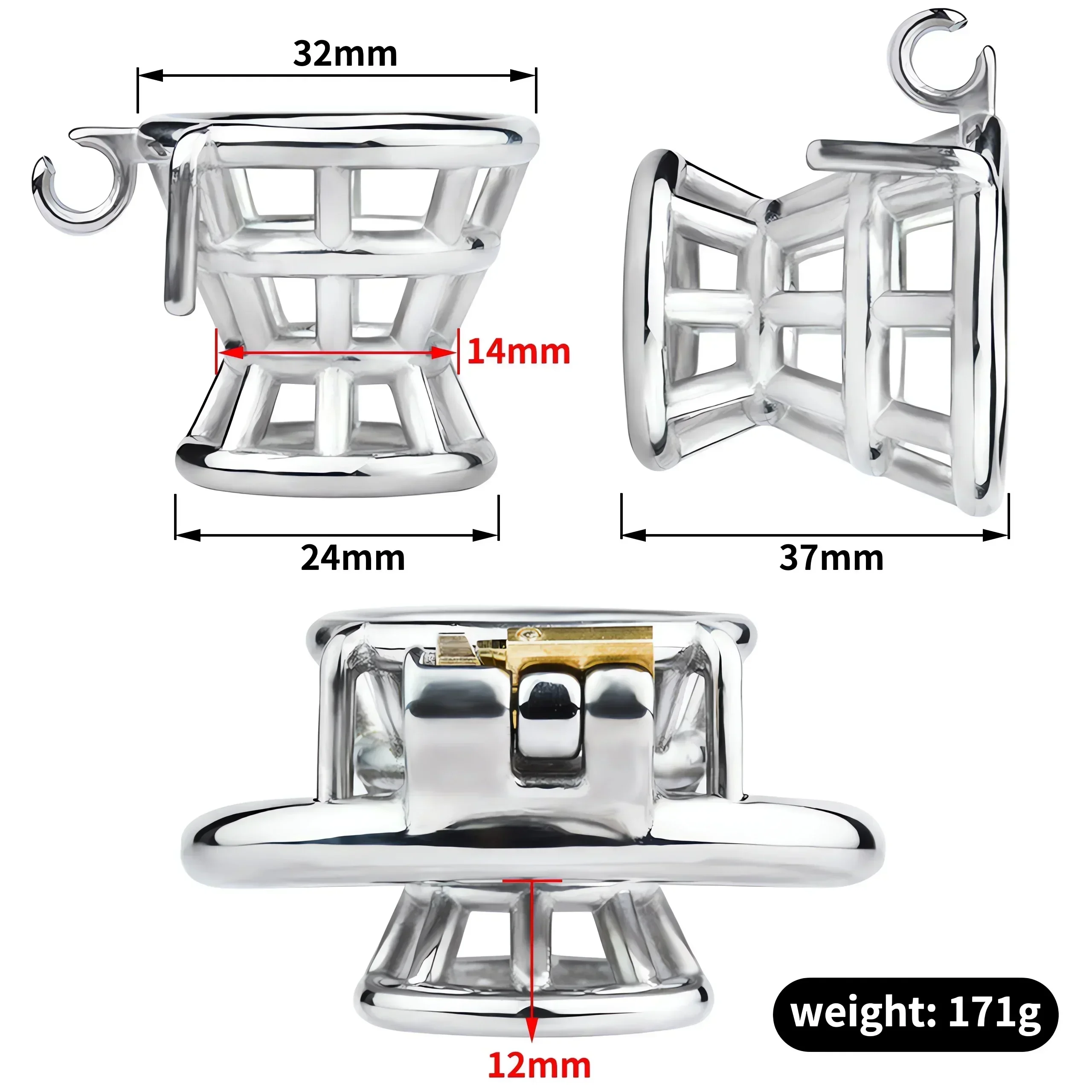 Ceinture de Chasteté en Métal pour Homme, Nouveau Design, Dispositif de Verrouillage du Pénis, Jouet Anti-Tricherie, Verrouillage de l\'Urètre, 18 +