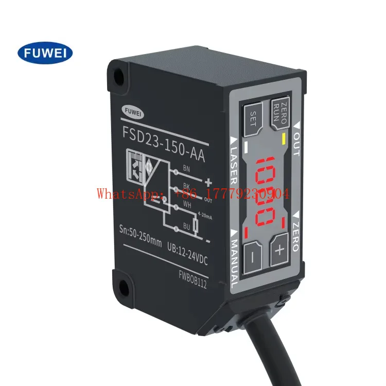 

FSD23-150-AA High-Precision Analog Current 4-20mA Laser Displacement Sensor Linear Position Measuring Laser Ranging Sensor