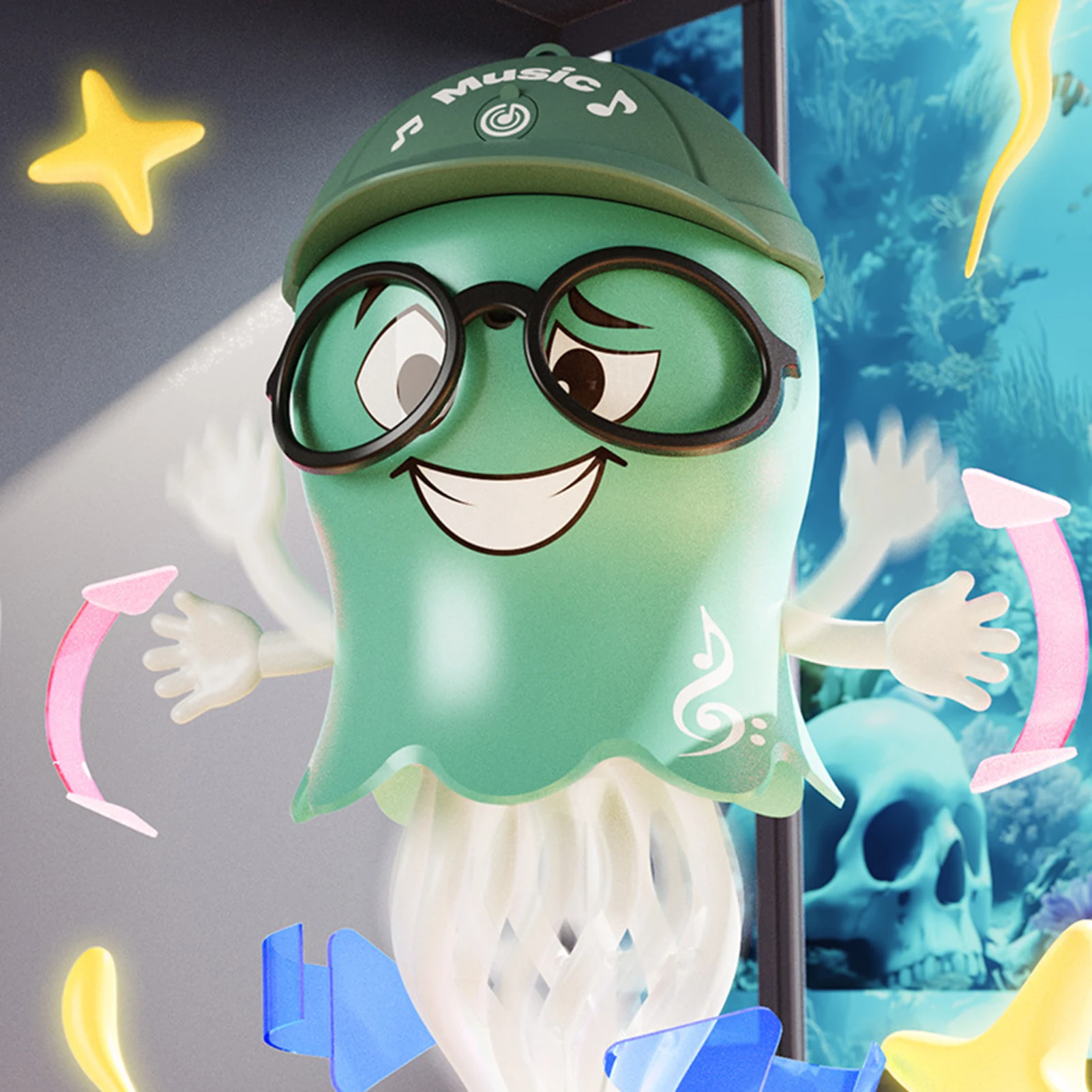 

Электрическая игрушка-медуза со светом и предотвращением препятствий, танцующий осьминог для детей, интерактивный забавный образовательный подарок