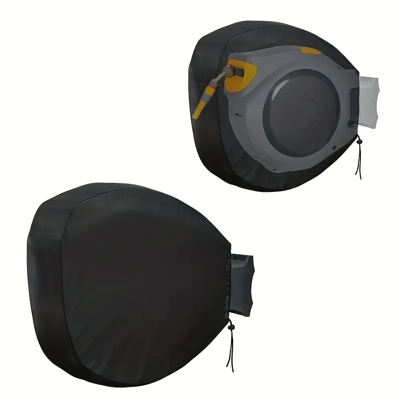 Square hose turntable cover, wall mounted retractable hose reel cover