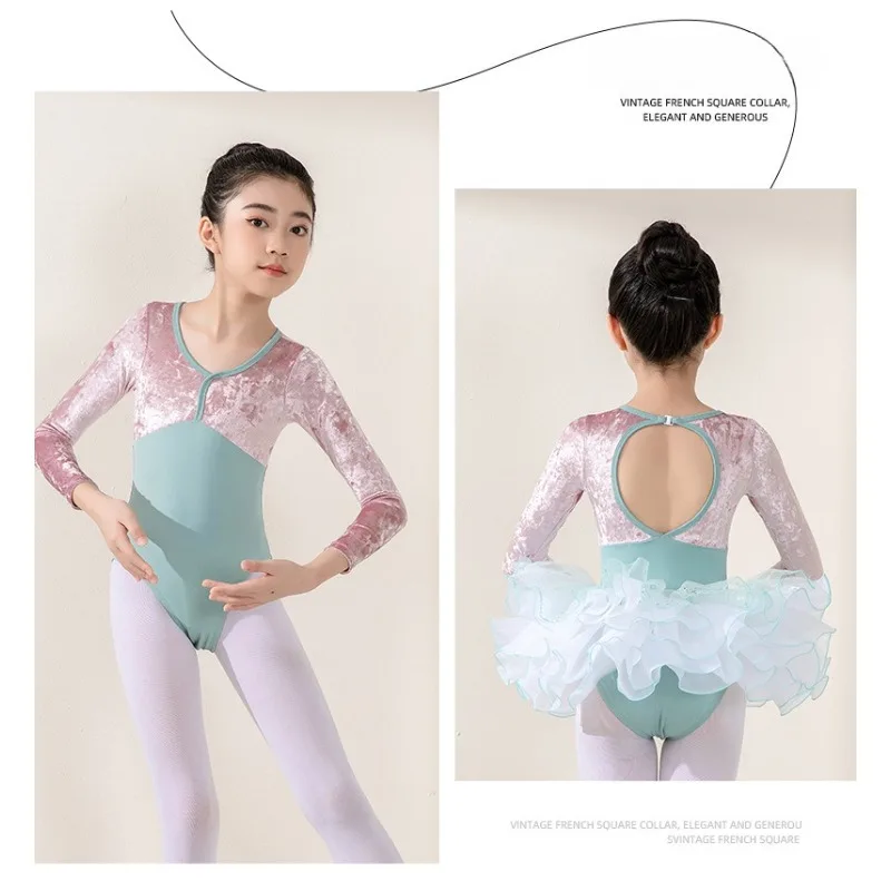 conjunto-de-leotardo-de-ballet-y-gimnasia-theeper-de-verano-transpirable-verde-y-rosa-para-entrenamiento-examenes-practicas-y-actuaciones