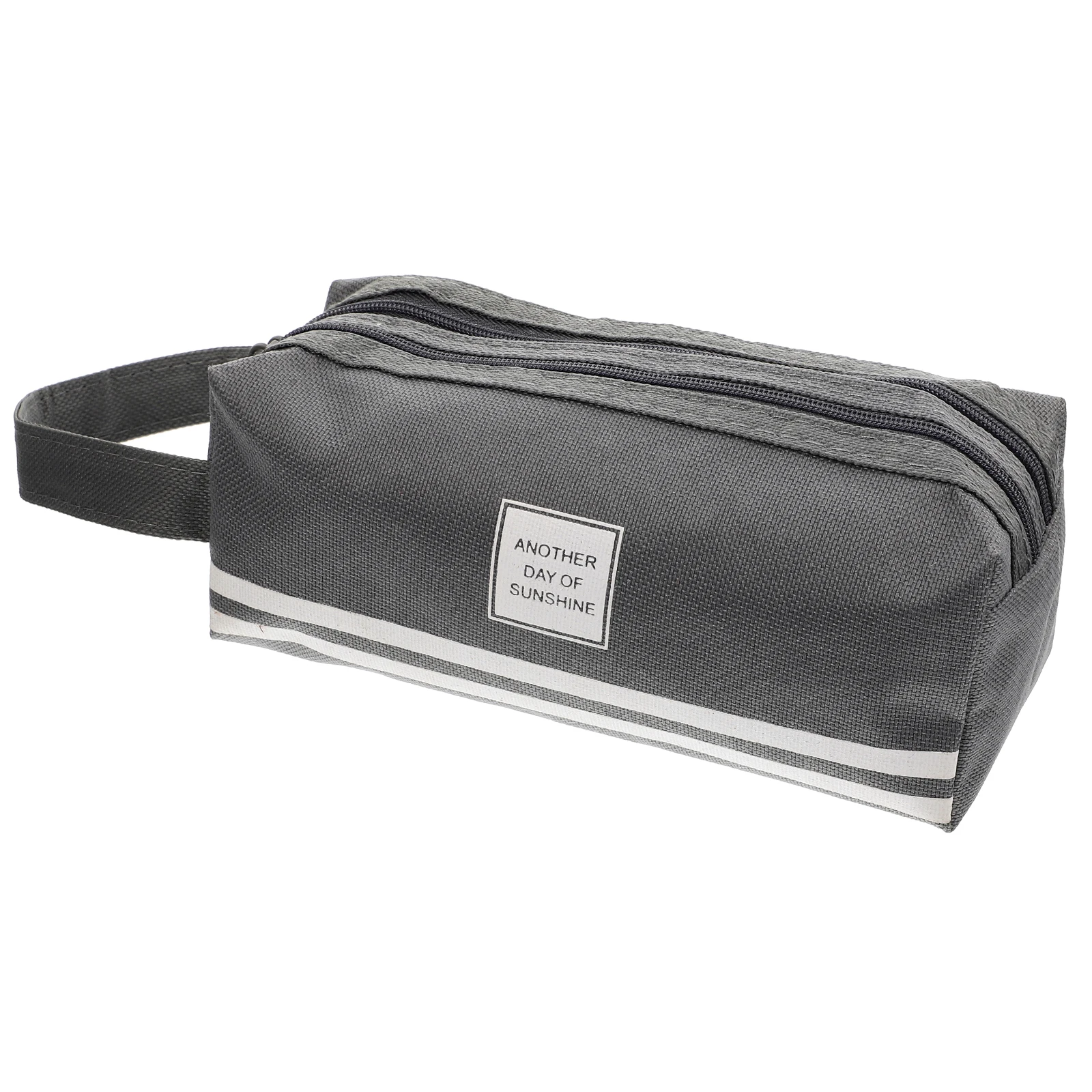 

Oxford Cloth Large Capacity Lightweight Portable Pencil Case Dark Grey Canvas Tote Lovely Pattern Adorable Pouch Students