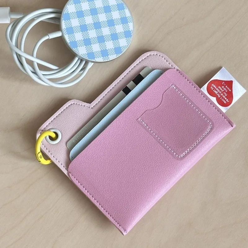 Fashion PU Leather Card Holder Lightweight Ultra-thin Passport Protector Candy Color Multi-card Holders Card Bag Women Men