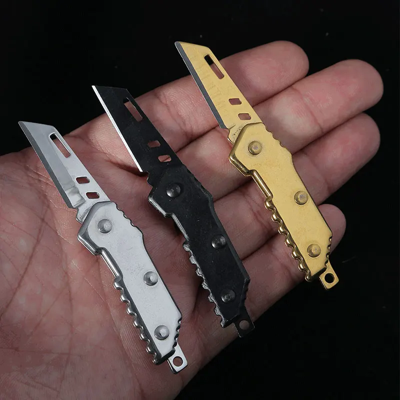 Swayboo Multi-functional Mini Pocket Knife Folding CNC Cutting Edge Utility Survival EDC  Keychain Knife for Express Unpacking