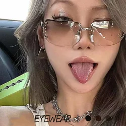 TANOXI Kardashan Flat Top Shield Y2K Sun Glasses Men Mirror Fashion CyberPunk Sunglasses Diamond  Sunglasses Unique Square Frame