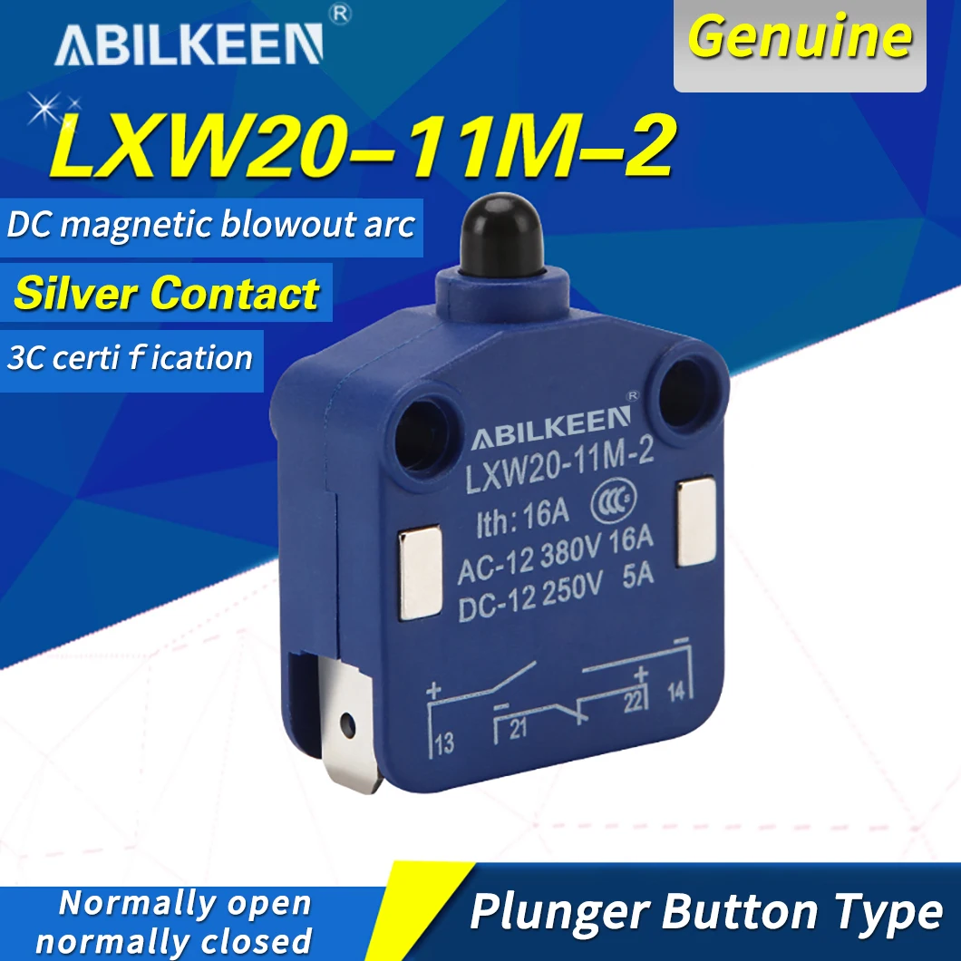 ABILKEEN LXW20-11M-2 Magnetic blowing microswitch Column press type Self resetting Travel limiter Small magnetic gas push