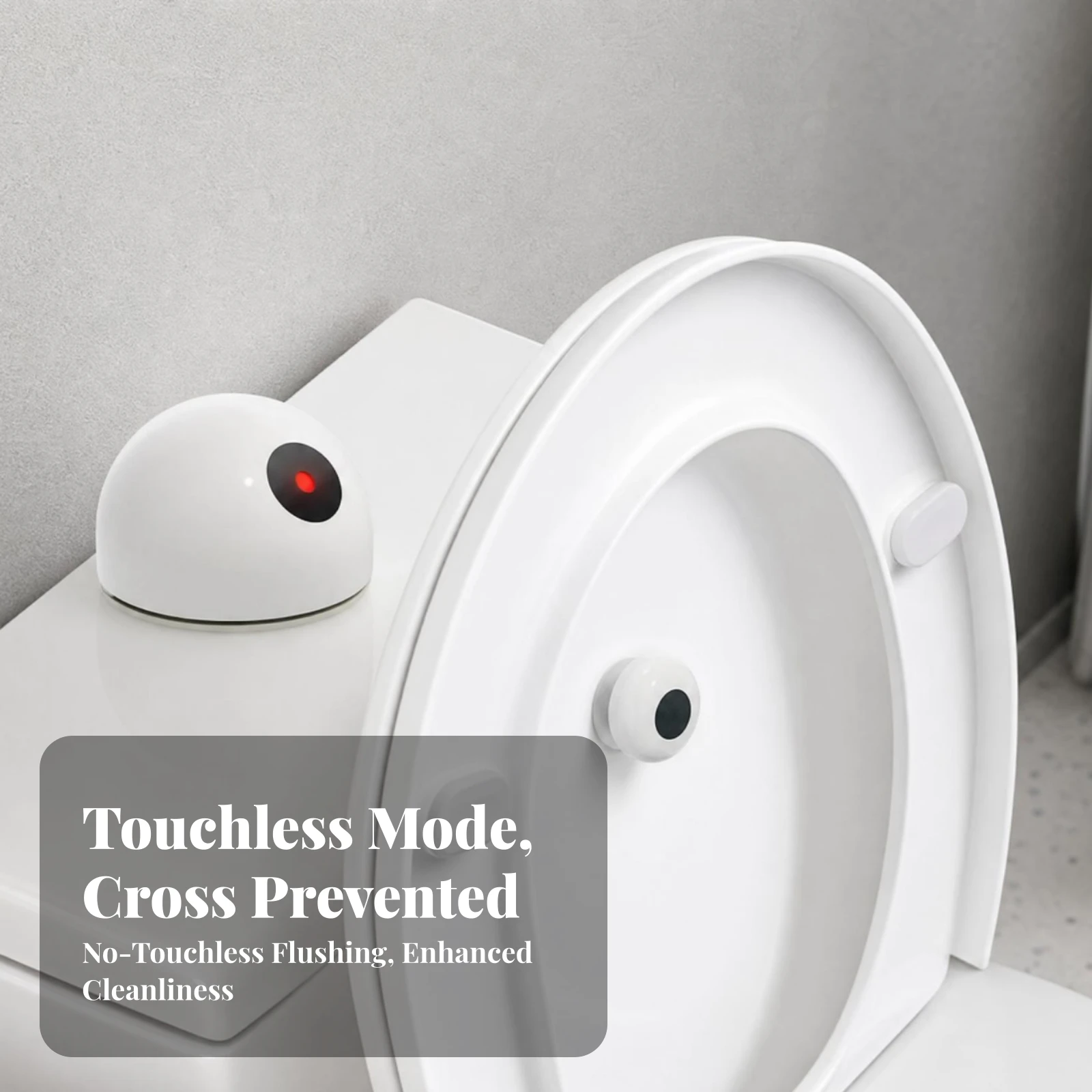 

Automatic Toilet Flush Sensor Hygienic Energy Efficient Infrared Toilet Flusher Easy Install Seat-off Flush Device