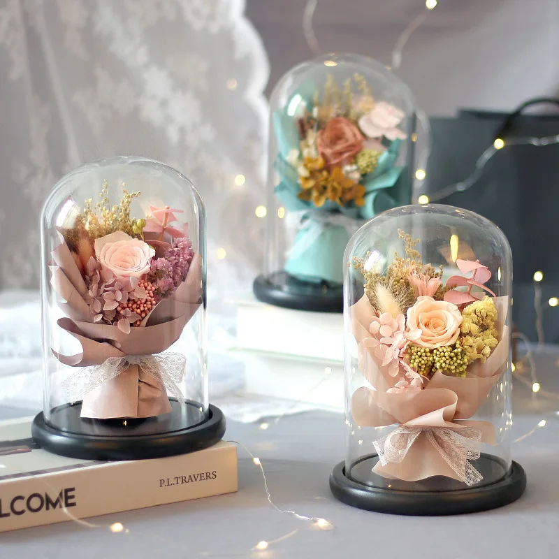 Free Shipping 2sets/pack Diameter=8cm Height=10cm 12cm 15cm Glass Dome Home Deocration Black Base Transparent Cover Wedding Gift