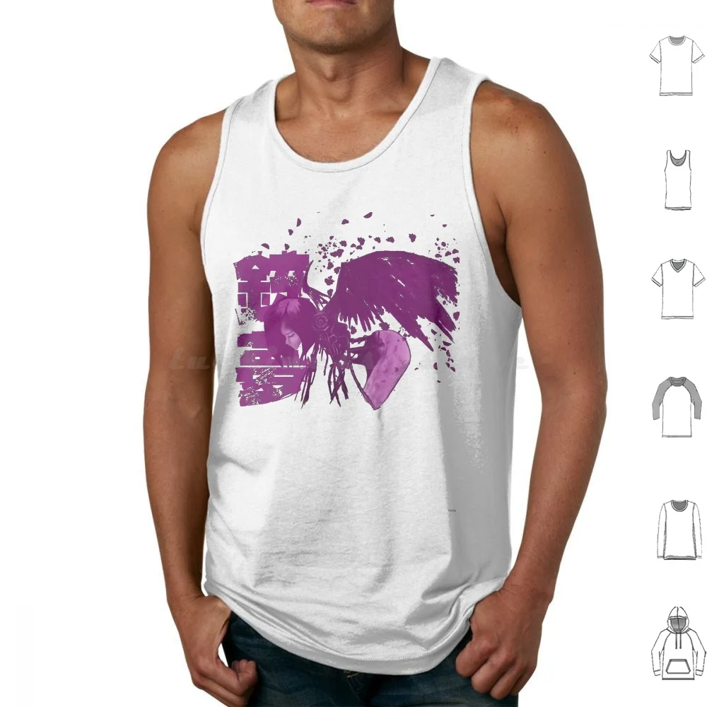Gally Tank Tops Print Cotton Alita Gally Gunnm Battle Angel Manga Anime 90s Girl Vintage Retro Scifi Cyborg Robots Mecha