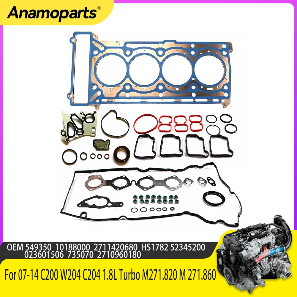 

Cylinder Head Gasket Set fits 07-14 C200 W204 C204 1.8L Turbo M271.820 M 271.860