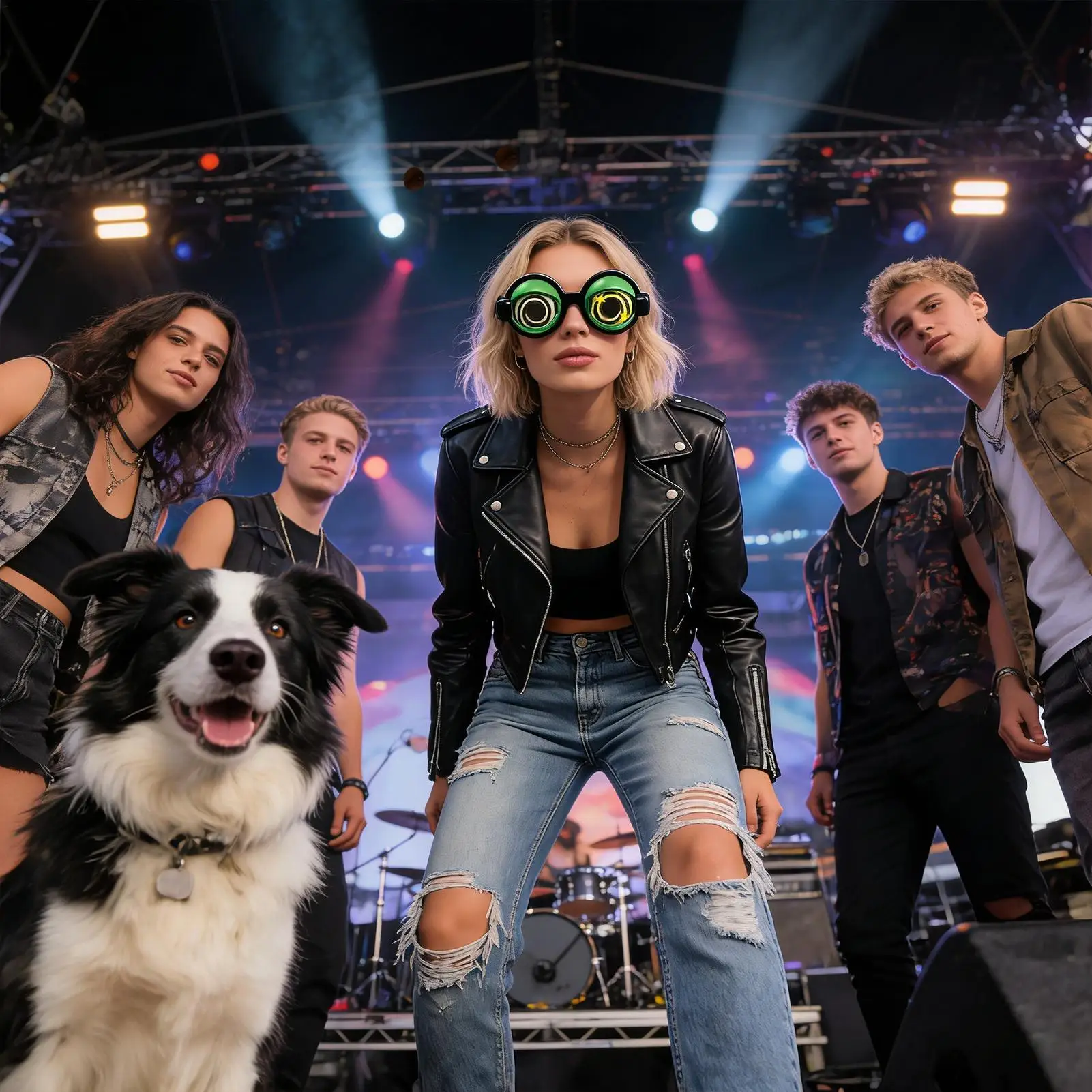 Plástico pull-string winking olhos loucos óculos engraçado novidade brinquedo para crianças festa brincadeiras mordaça adereços bobo óculos presente