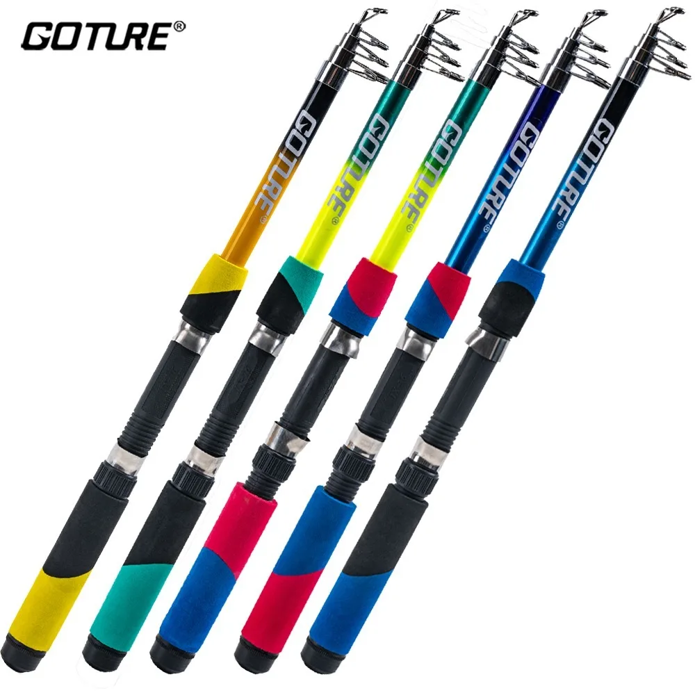 Goture 1.8m Telescopic Spinning Fishing Rod Portable Sea Galsses Fiber Fishing Rod for Salwater Boat Fishing 1pcs fishing tacle