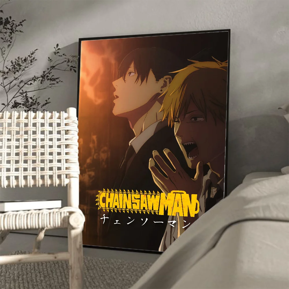 Chainsaw Man Anime Poster Classic Vintage Posters HD Quality Wall Art Retro Posters for Home Room Wall Decor