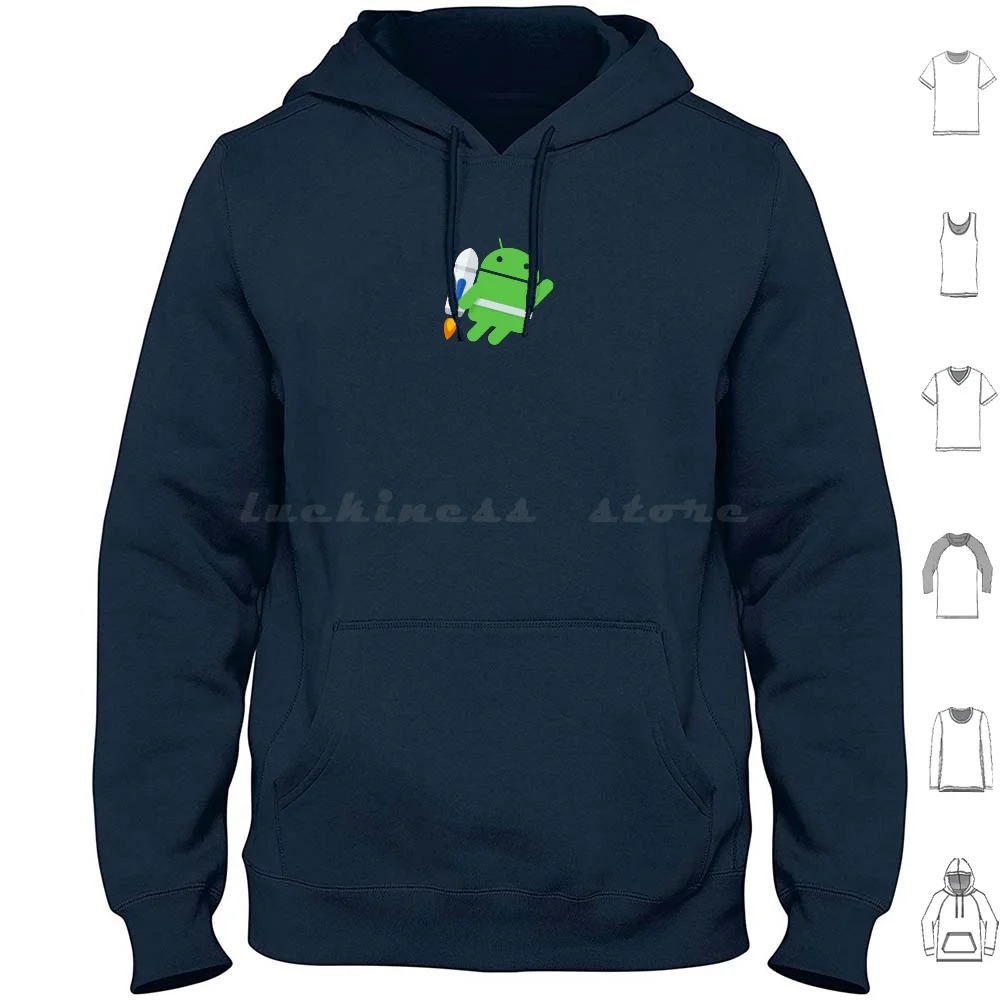 Android Hoodie cotton Long Sleeve Android Java Mobile Ios Aws Cloud Dev Flutter Dart Dash Programmer Google Go Code