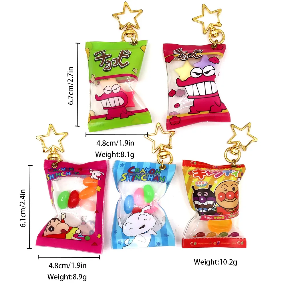 Xiaoxin Xiaobai guinea pig crocodile soft candy inflatable bag keychain simulation food toy bubble candy pendant cute bag pendan