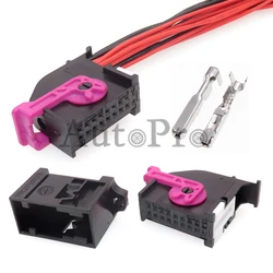 1 Set 18 Hole Auto Instrument Socket AC Assembly Plastic Housing Plug For GOLF Lamando 5Q0 972 718A ECU 5Q0972718A 1-1355154-1