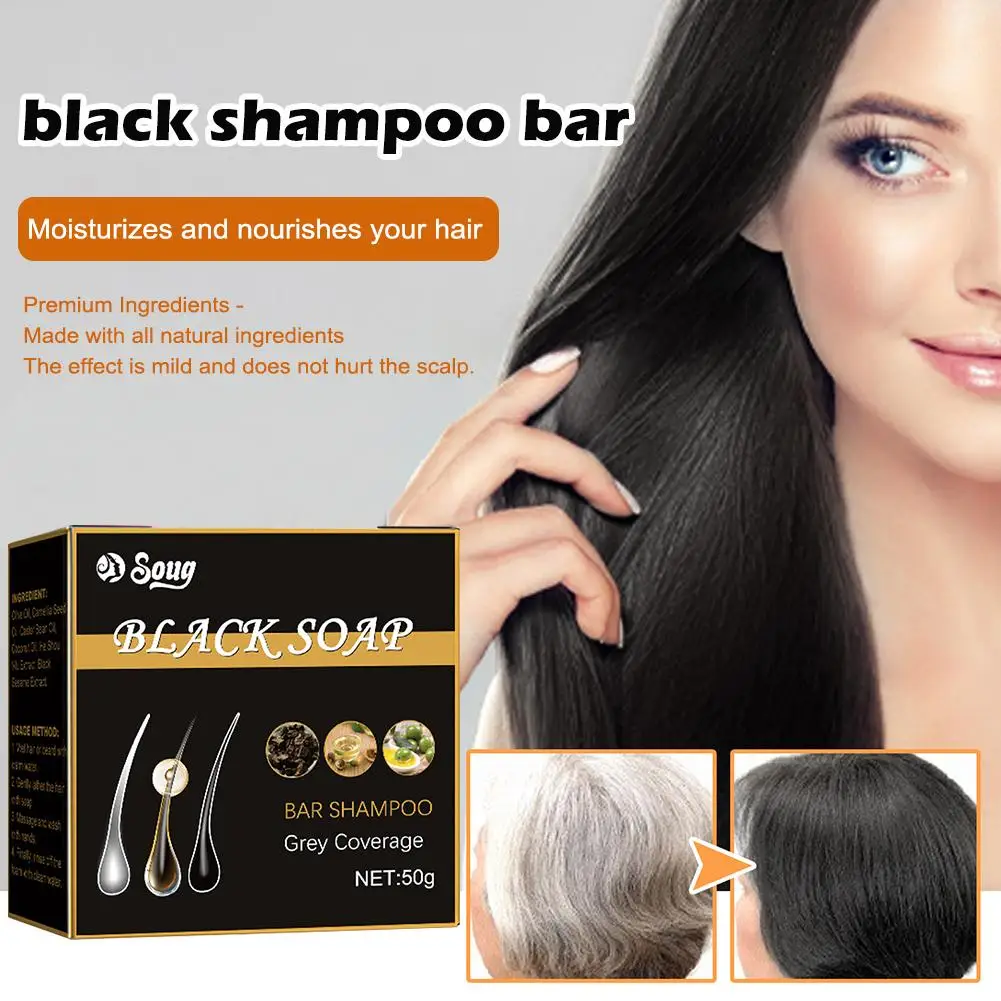 /5pcs Haar Verdunkelung Shampoo Riegel Seife Anti Schuppen Tiefen reinigung verbessern juckende Kopf Frizz schwarze Nahrung schwarze Seife