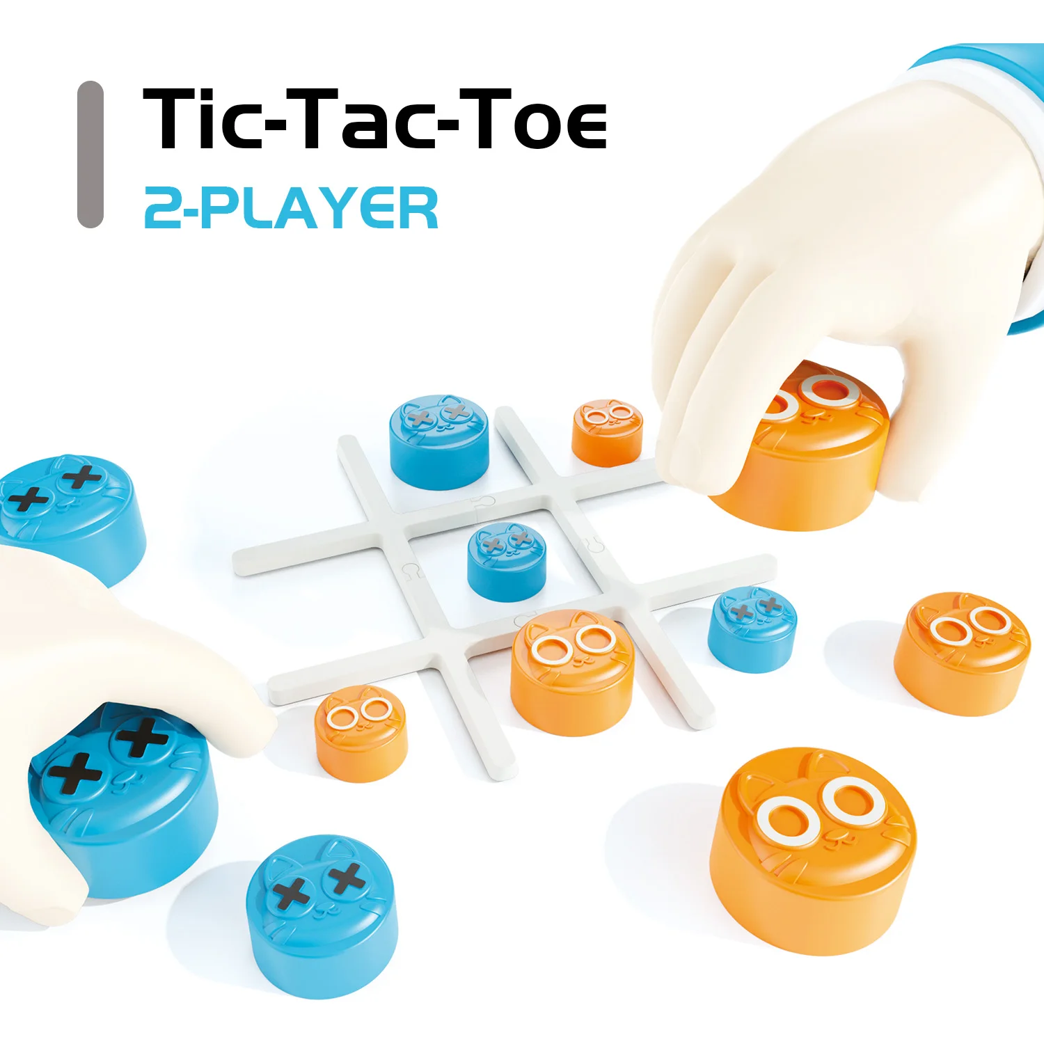Tic-Tac-Toe Puzzle Nesting Doll Set, Parent-Child Interactive Toy, Two-Player Board Game, Party Game, Birthday Gift