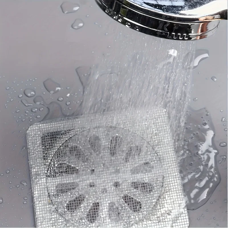 Self-adhesive Floor Drain Hair Filter Net - Insect-proof Sewer Mesh for Bathroom & Kitchen