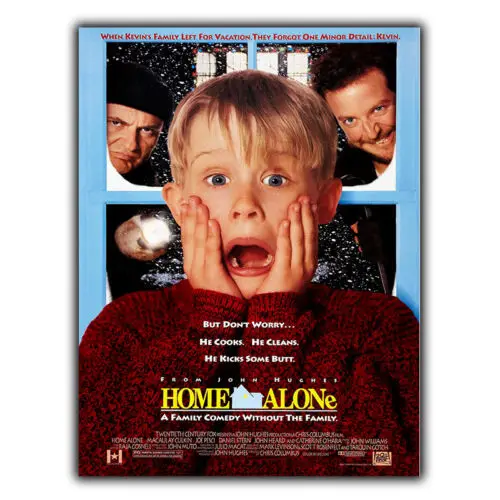 HOME ALONE Macaulay Culkin METALLSCHILD WANDPLAKETTE Retro Poster Druck-Aluminium