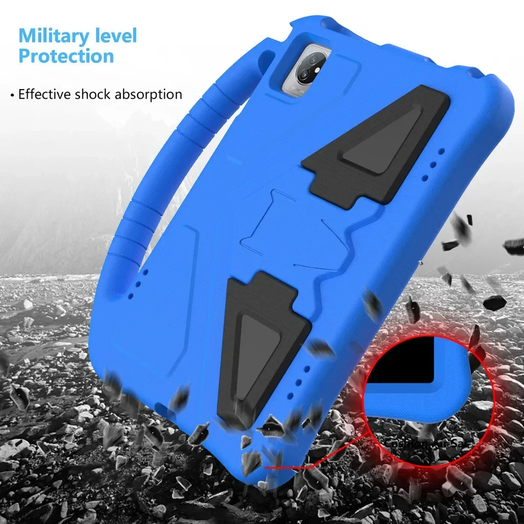 For Tecno MegaPad 10 T1001 10.1 Inch 2024 Tablet Cover EVA Shockproof Shell Stand Casing Kids Friendly Portable Handle Casing