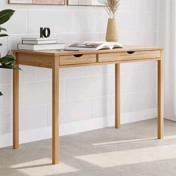 !@Combohome Home Office Workbench Desk Solid Wood Writing Desk with Drawer