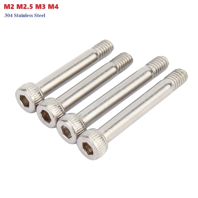 M2 M2.5 M3 M4 304 Stainless Steel Partially Threaded Cup Head Socket Screws Half Tooth Shoulder Sleeve Screw Bolts