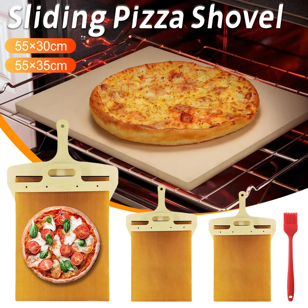 انزلاق البيتزا مجرفة صينية العجين البيتزا مجلس مجداف للمنزل المطبخ فرن الخبز غير عصا البيتزا ملعقة كعكة الحلوى الإنزلاق لوحة #1