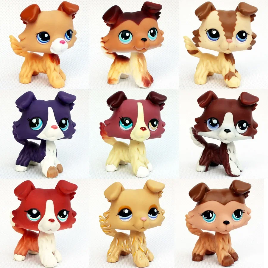 Rare pet Original littlest pet shop bobble head toy collie dogs #1262 #1542 #1194 girl birthday gift lps