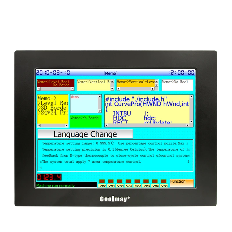 15 inch HMI IP65 Protection Class support MODBUS CE Certification