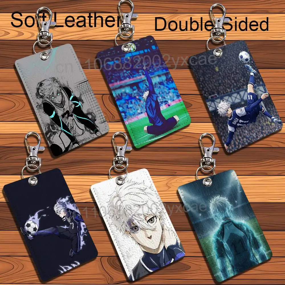 

cool Nagi Seishiro BLUE LOCK Cartoon Singer Anime Card Keychain Fashion Pendant Bag ID Door Card Holder Bus Card Cute Adult