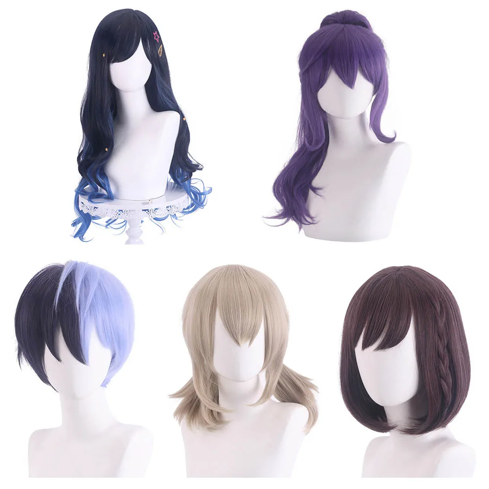 Anime Project Sekai Colorful Stage! Wig Character Cosplay Shiraishi An Asahina Mafuyu Women's Lolita Long Hair Hair Extensions