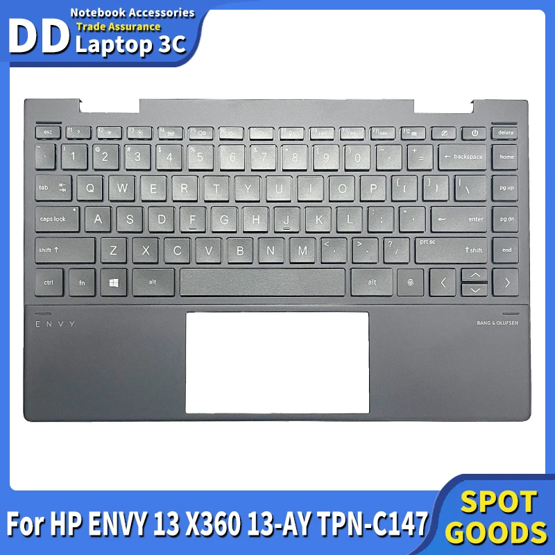 

New US Keyboard for HP ENVY 13 X360 13-AY TPN-C147 Palmrest Upper Cover Top Case Laptop Keyboard Backlight English L94518-001