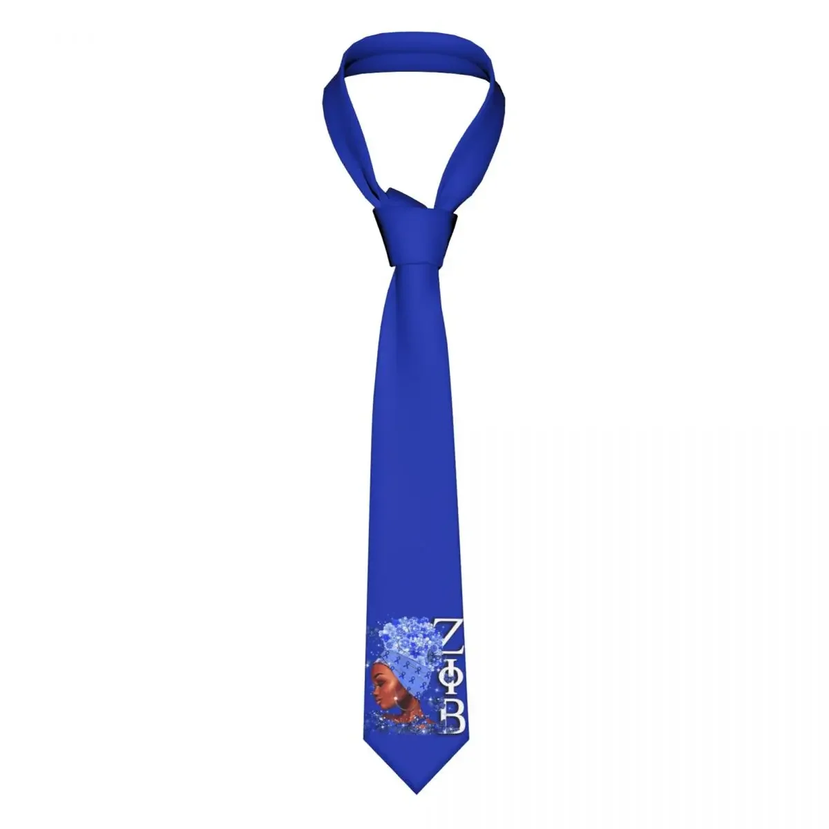 Custom Zeta Phi Beta Woman Neck Tie for Men Formal ZOB Greek Letter 1920 Silk Office Neckties