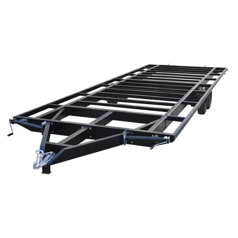 7m Length 3000kgs Weight Mobile House Chassis Trailer Tandem Axle