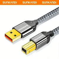 SUNKANDI USB Printer Cable - USB A to B Cable, 2.0 USB B Cable High Speed Printer Cable for HP, Canon, Samsung, Dell